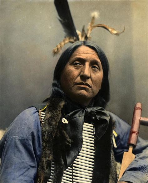 Portrait Left Hand Bear Chief Oglaha Sioux Indian Native American