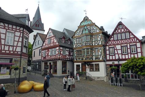 Konig Adolf Platz In Idstein Germany Town Boasts Traditional German