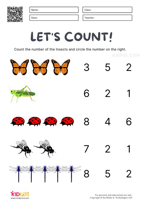 Counting Numbers Worksheets 1-10