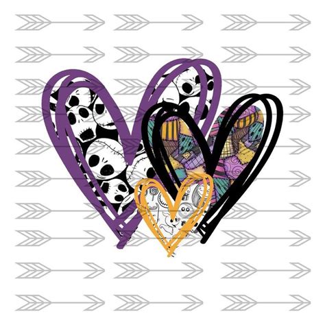 Download Nightmare Before Christmas Doodle Hearts Sublimation PNG | Etsy | Christmas doodles, Birthday ...