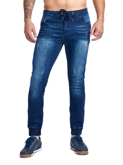 a jeans men s denim pant jogger styling slim fit 42124c dark blue large