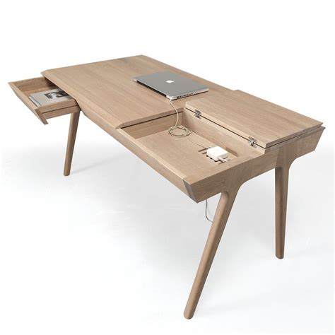Echtes reto industrial design günstig zu kaufen bei fabrikschick.de. Metis: Design wooden Work Desk, with drawers and ...
