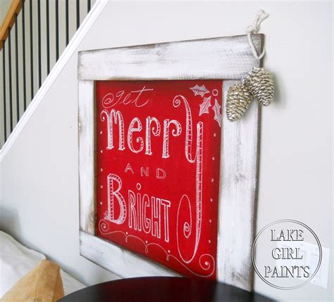 I Love That Junk Festive Red Chalkboard Wall Art Lake Girl Paints