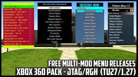 How to get into a roleplay session on ps4 & xbox 1 | gta 5. XBOX 360 GTA 5 MODS - FREE MULTI-MOD MENU RELEASES - 6 ...