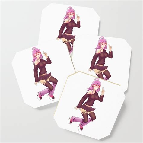 Cute Anime Girl Senpai Aesthetic Japanese Kawaii Coaster By The Perfect