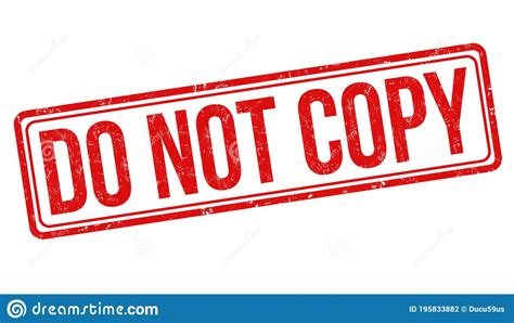 Do Not Copy Sign Or Stamp Stock Vector Illustration Of Notification