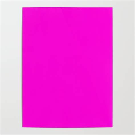 Fluorescent Neon Hot Pink Poster By Podartist Society6