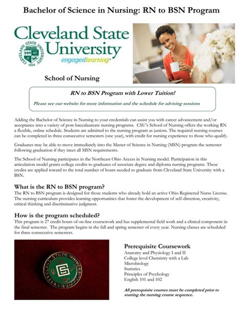 Bachelor Of Science In Nursing Rn To Bsn Program