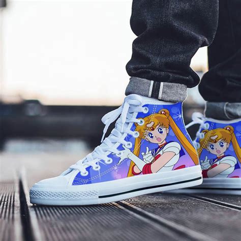 Sailor Moon Shoes Sailor Moon High Top Sneaker Anime Fan Etsy