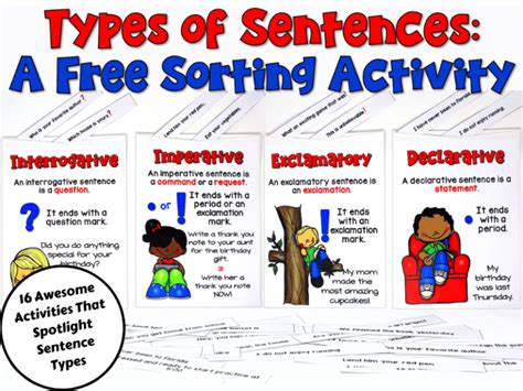 16 Awesome Activities That Spotlight Sentence Types Teaching Expertise