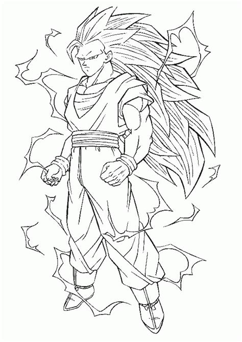 Dragon Ball Z Coloring Pages Goku Super Saiyan God