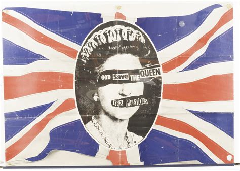 Sex Pistols God Save The Queen Original Uk 1977 Record Shop Promo Poster With Jamie Reids Ico