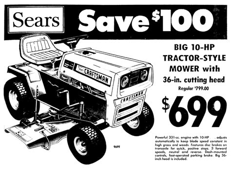 Sears Craftsman Lawn Tractor January 1976 Yard Tractors Tractors