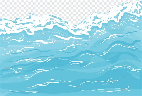 Ocean Waves Illustration Cartoon Lake Water Spray Cartoon Character