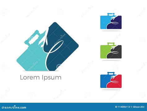 Travel Logo Design Holiday Bag And Airplane Icon Business Trip