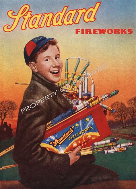 Vintage Standard Fireworks Ad Print Poster Large 4 Sizes Available