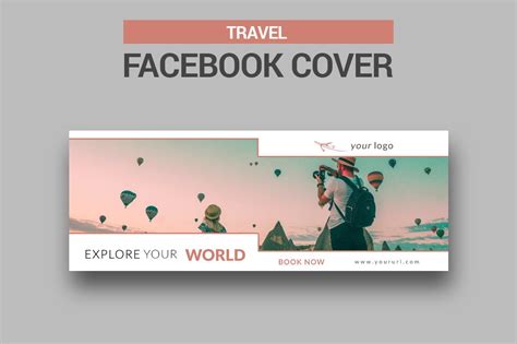 Travel Facebook Cover Social Media Templates Creative Market