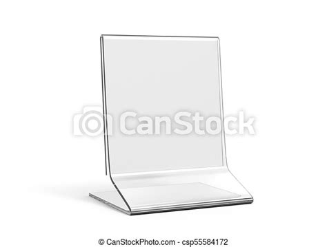 acrylic stand mockup  render transparent table stand  restaurant menu  product sheets