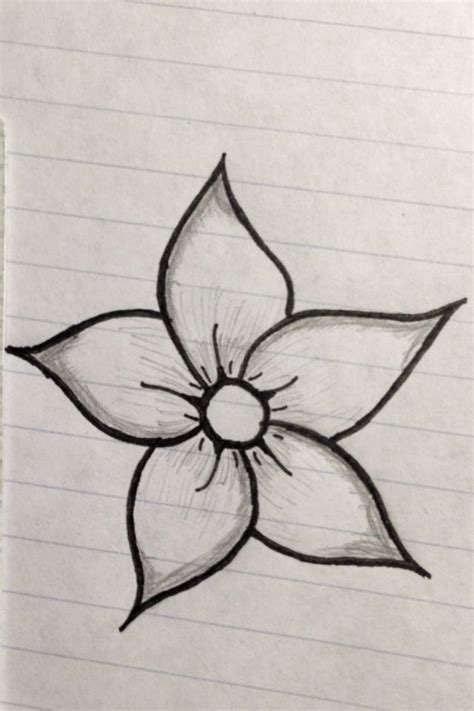 Easy Pencil Sketches Of Flowers How To Do Thing