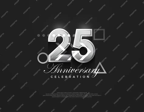 Premium Vector Beautiful 25th Anniversary Celebration Design With