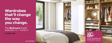 We bought the pax stuff, got $150 gift card back, and then used that to buy the lighting. IKEA Canada Bedroom Event: Save 15% off All Pax Wardrobes and Komplement Interiors | Canadian ...