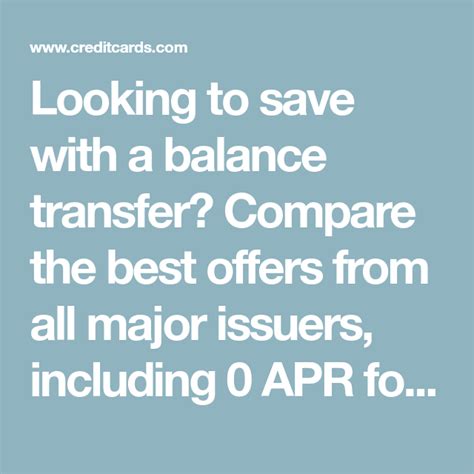 Compare up to 3 credit card balance transfer offers at one time so you can see which one is the best overall. Looking to save with a balance transfer? Compare the best offers from all major issue… | Balance ...