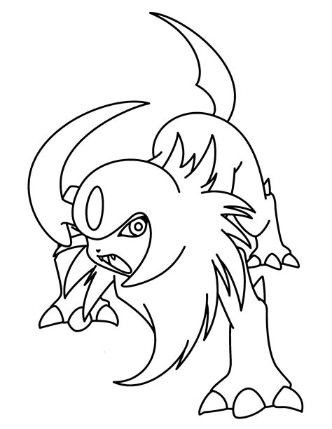 Absol Coloring Page At Free Printable Colorings