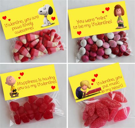 Peanuts Movie Valentines Day Printable Peanuts Movie Valentine Treat