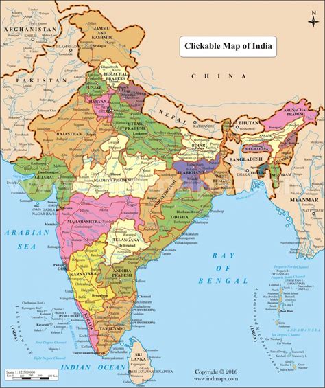Mapa India Mapas De Pared
