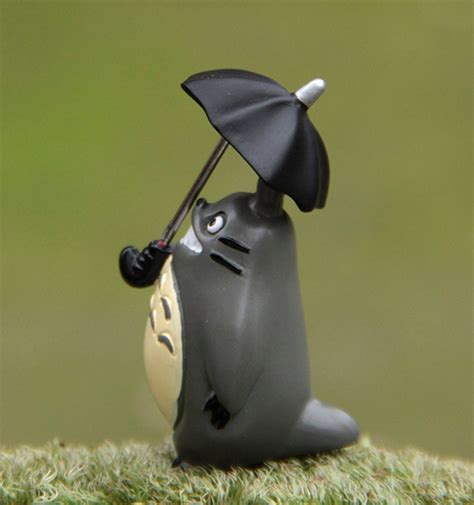 My Neighbor Totoro Holding Umbrella Studio Ghibli Miniature Etsy