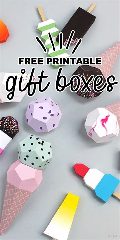 Free Printable Gift Box Templates Tip Junkie Box Templates