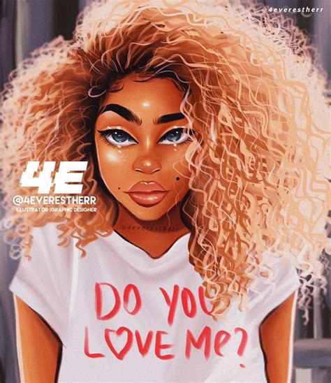 A Drawing Of A Woman With Blonde Hair Wearing A T Shirt That Says Do You Love Me