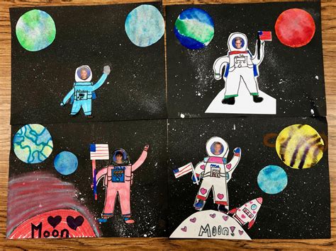 Astronaut Art Lesson Examples In 2023 Space Art Projects Astronaut