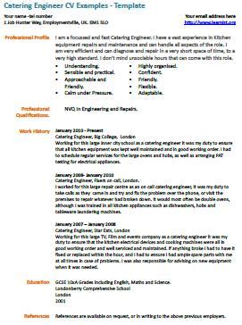 Word is a great application for creating documents. Catering Engineer CV Example - Learnist.org
