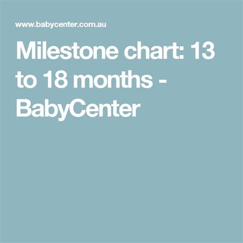 15 Month Milestones Chart