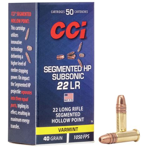 Cci Segmented Hollow Point 22 Lr 40 Gr Segmented Hollow Point