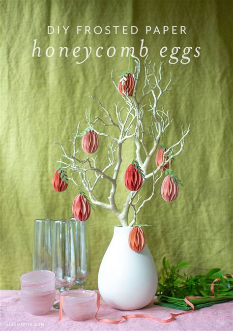 Lia Griffith Video Tutorial Frosted Paper Honeycomb Easter Eggs