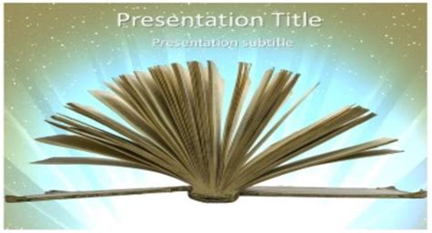 Open Book Free Powerpoint Template And Background