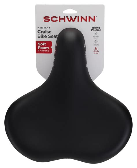 Schwinn Midway Cruise Large Comfort Bike Seat Soft Foam Black