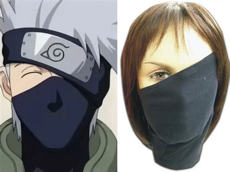 Cosplay Anime Hatake Kakashi Sensei Ninja Veil Face Mask Shiel Costume