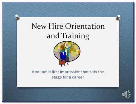 New Hire Orientation Presentation Ppt