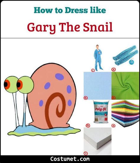 Gary The Snail Spongebob Squarepants Costume For Cosplay And Halloween