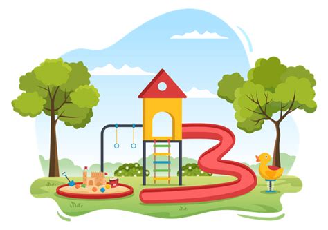 Best Premium Children In Playground Illustration Download In Png