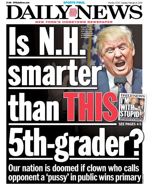 Scathing Daily News Cover Blasts Donald Trump Before New Hampshire