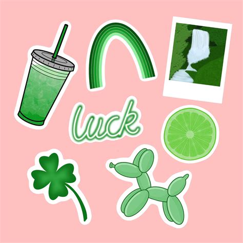 Green Aesthetic Sticker Pack Green Stickers Gift Cute Etsy UK