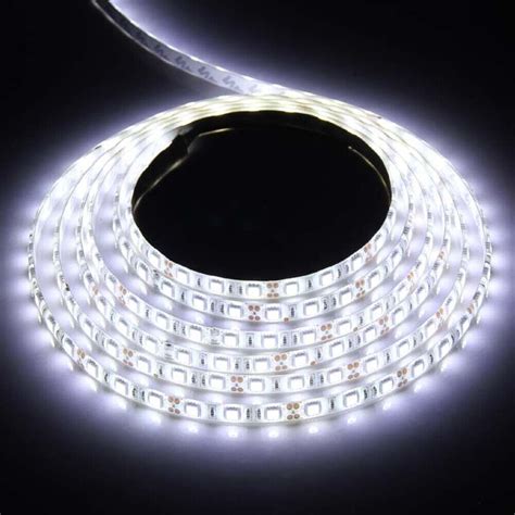 5m Flexible Bright Led Strip Lights 12v Waterproof 5050 Smd Cool White