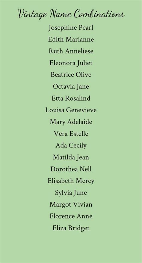 20 Uncommon Vintage Baby Girl Names That Aren T Just For Grandma Artofit