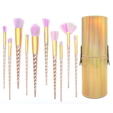 Unicorn Horn Makeup Brushes And Storage Box Geekyget