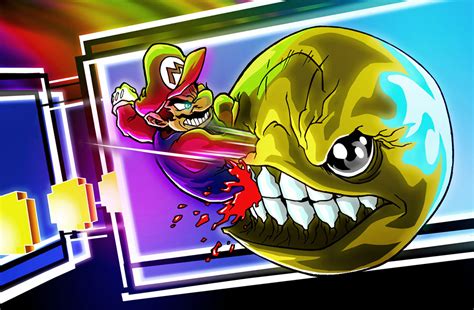 Mario Vs Pac Man By Sebastian Von Buchwald Image Abyss