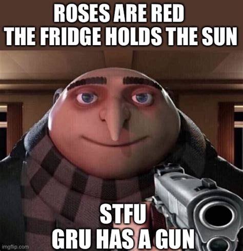 gru holding gun meme template